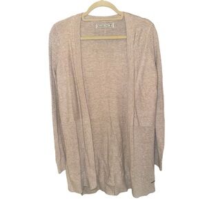 Abercrombie & Fitch Long-Length Beige Cardigan (XS)